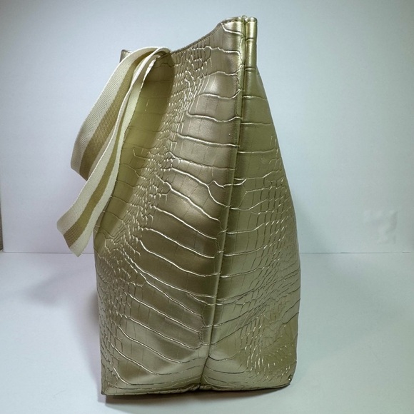 Saks Fifth Avenue Gold Tote Bag - Picture 4 of 11